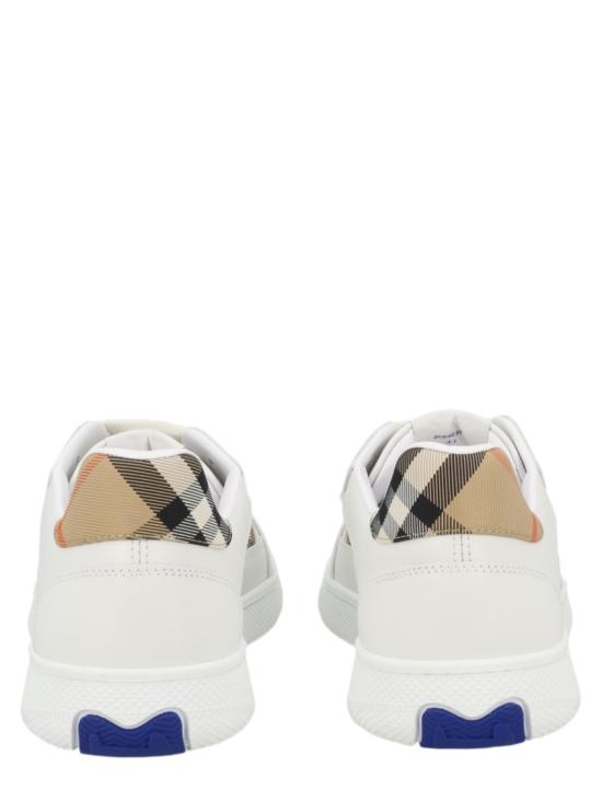 26FW 버버리 레더 체크 테라스 스니커즈 8108649 A1464 White - BURBERRY