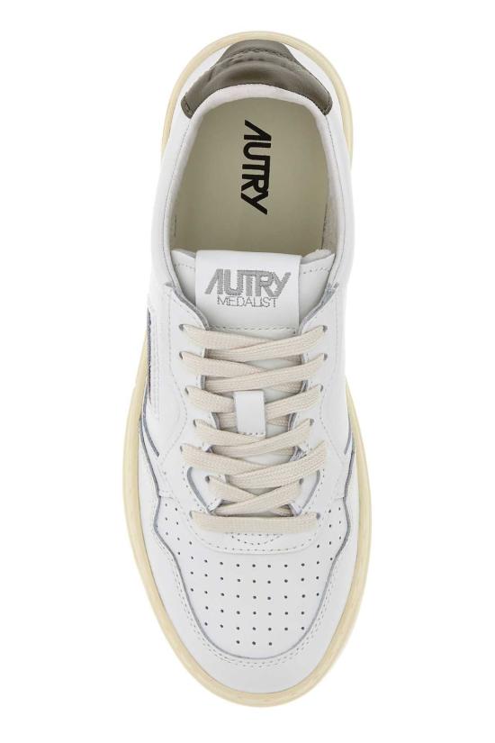 26FW 오트리 메달리스트 로우 레더 스니커즈 AULW LL28 WHITE - AUTRY