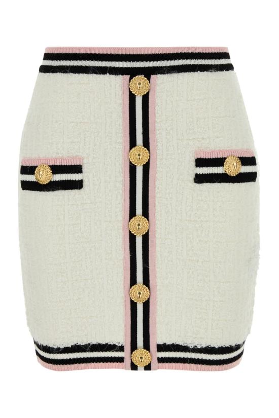  발망 스커트 CF0LB292KG15 GQW BEIGE - BALMAIN