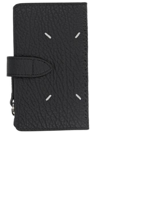 26FW 마르지엘라 포 스티치 지퍼 지갑 SA1VX0019 P4455T8013 Black - MAISON MARGIELA