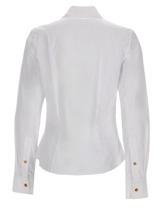 26FW 비비안웨스트우드 ORB 로고 코튼 셔츠 비비안웨스트우드 15010060 W009QA401 White - VIVIENNE WESTWOOD