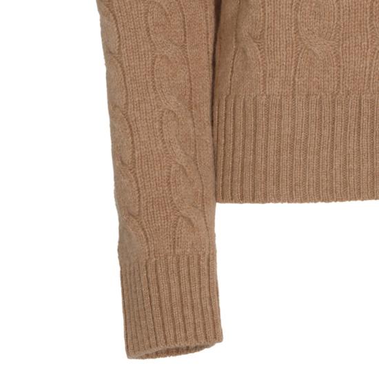 26FW 폴로 랄프로렌 울 캐시미어 케이블 니트 터틀넥 211888686006 Brown - POLO RALPH LAUREN
