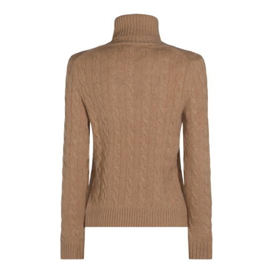 26FW 폴로 랄프로렌 울 캐시미어 케이블 니트 터틀넥 211888686006 Brown - POLO RALPH LAUREN