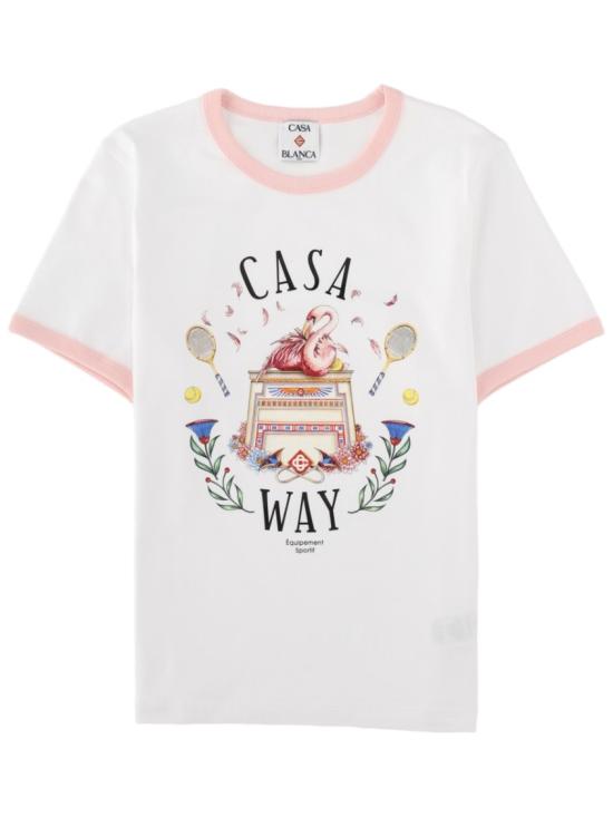 26FW 카사블랑카 탑 W PF26 JTS 049 01CASAWAY White