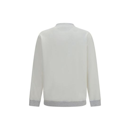 26FW 브루넬로 쿠치넬리 긴팔 티셔츠 BRMM8263390GCA819BB WHITE - BRUNELLO CUCINELLI