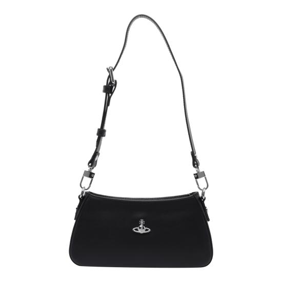26FW 비비안웨스트우드 ORB 타샤 레더 스터드 숄더백 5801000JW S0026N401 BLACK