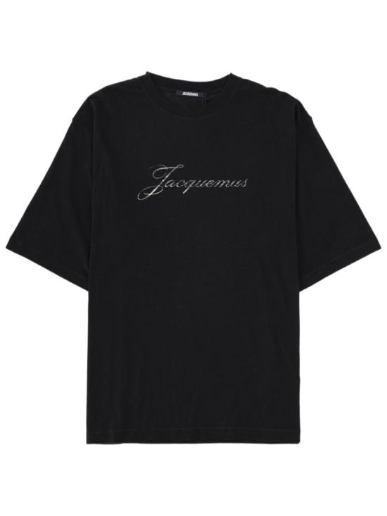 26FW 자크뮈스 로고 프린트 장식 티셔츠 TSM00639AJ0 0289990 Black