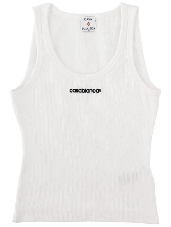 26FW 카사블랑카 탑 W PF26 JTS 039 02WHITE