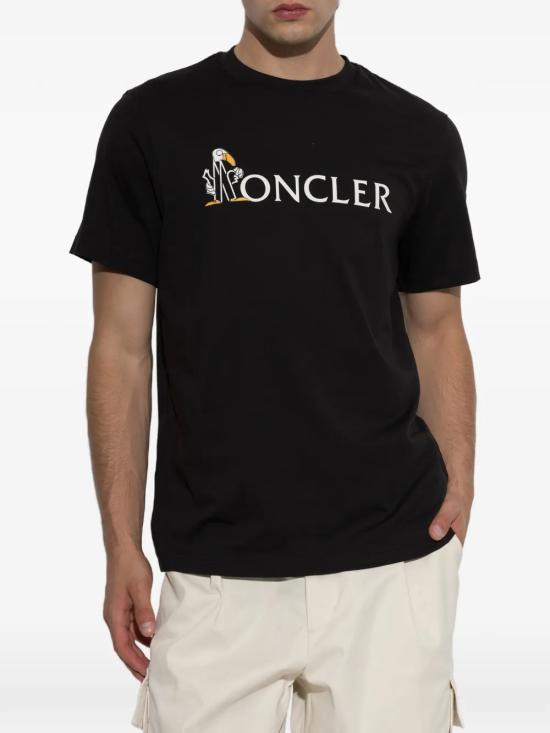 26FW 몽클레어 몽덕 로고 코튼 티셔츠 L20918C0003389B8U 999 NERO - MONCLER