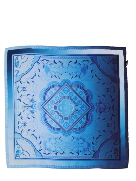 26FW 카사블랑카 머플러/스카프 A PF26 ACC 053 02EGYPTIANRUG Blue - CASABLANCA