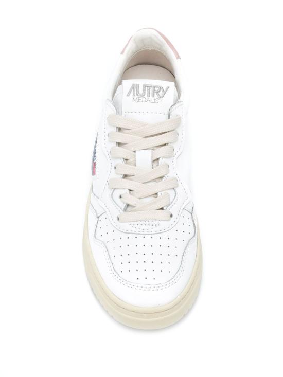 26FW 오트리 메달리스트 로우 레더 스니커즈 AULW LL16WHT PINK - AUTRY