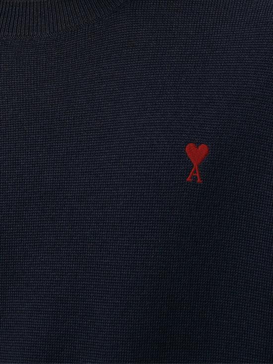 26FW 아미 ADC 크루넥 스웨터 HKS826 001414 NAVY BLUE RED - AMI