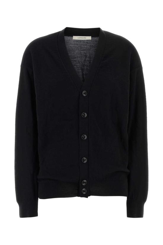 26FW 르메르 릴렉스 트위스트 가디건 PO0052LK1063 BK999 Black