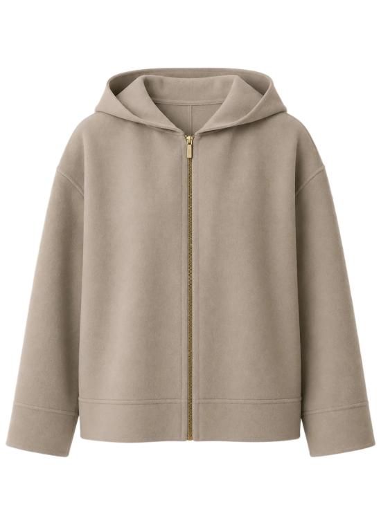 26FW 에스막스마라 후드 버진 울 재킷 2629046063600 005 BEIGE