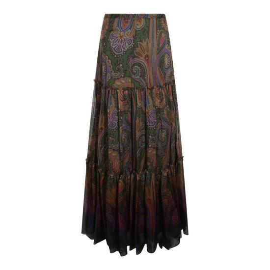 26FW 에트로 롱 스커트 WRFA021699SP11HX0893 Green - ETRO