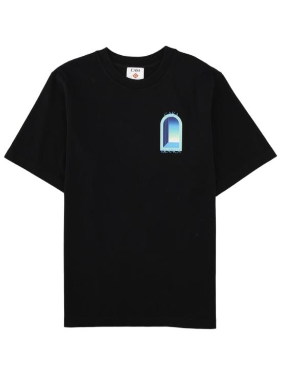 26FW 카사블랑카 반팔 티셔츠 M PF26 JTS 001 15GRADIENTARCH Black