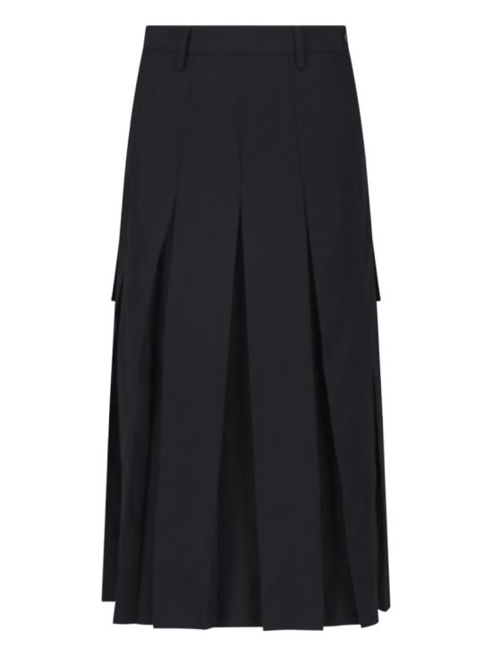 26FW MM6 메종마르지엘라 롱 스커트 S62ME0048 M35436900 Black