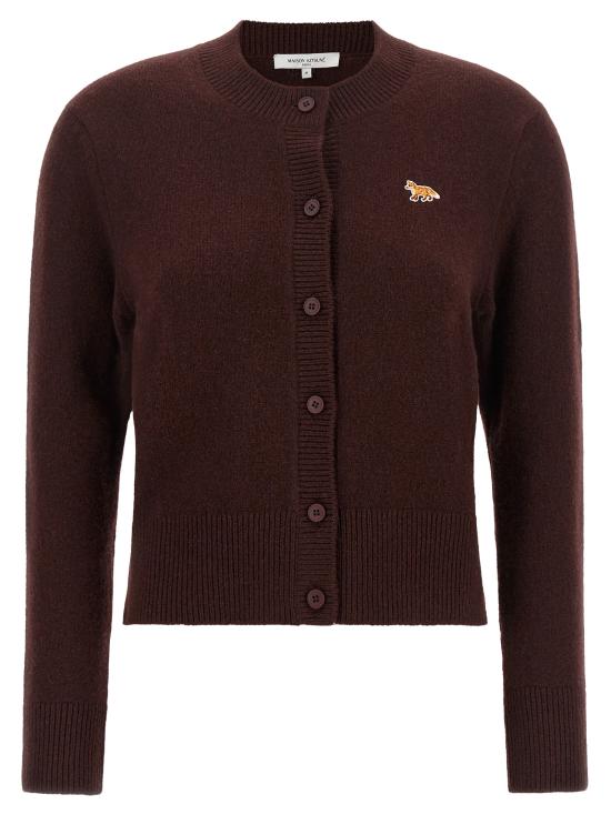 26FW 메종키츠네 베이비 폭스 램스울 피티드 가디건 PW00506KT10060553 Brown