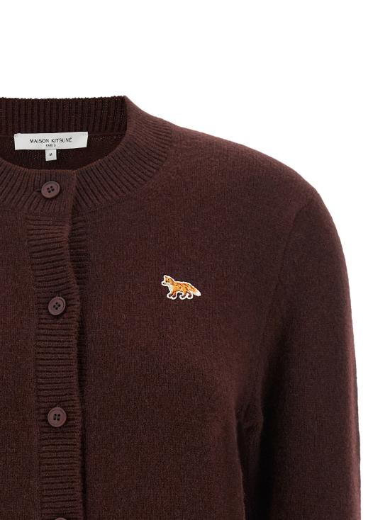 26FW 메종키츠네 베이비 폭스 램스울 피티드 가디건 PW00506KT10060553 Brown - MAISON KITSUNE
