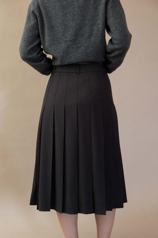  던스트 미디 스커트 UDSK5C20 2CG BLACK - DUNST
