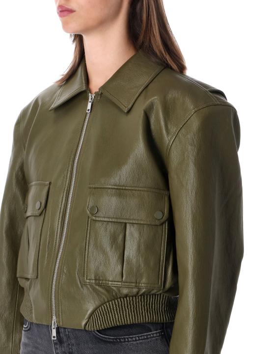 26FW 더프랭키샵 가죽 자켓 JAFS22742416 ARMY GREEN - THE FRANKIE SHOP