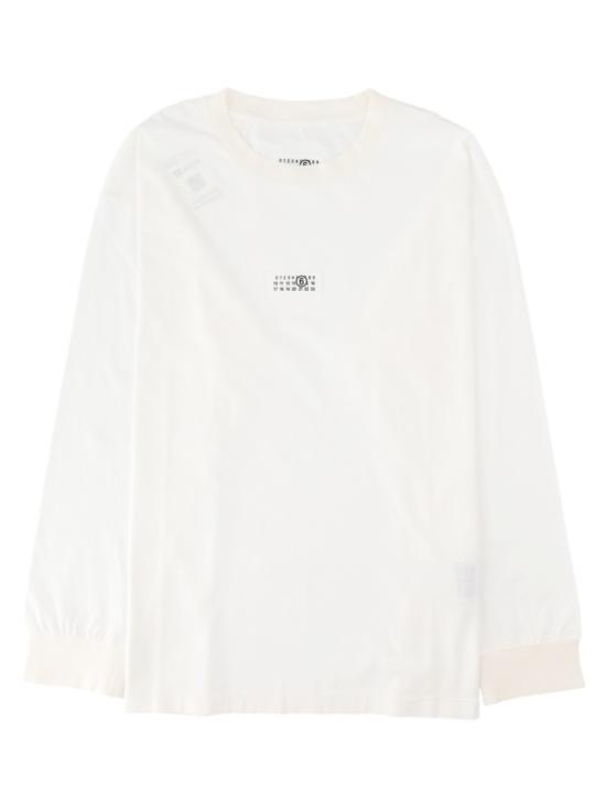 26FW MM6 메종마르지엘라 긴팔 티셔츠 SH0NH0028 M20258101 White