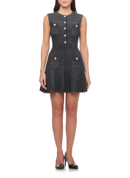 26FW 셀프 포트레이트 미디 원피스 AW26094SCN NAVY SLEEVELESS TEXTUREDNAVY Blue - SELF PORTRAIT