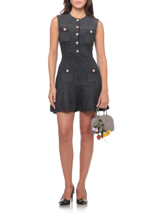 26FW 셀프 포트레이트 미디 원피스 AW26094SCN NAVY SLEEVELESS TEXTUREDNAVY Blue - SELF PORTRAIT