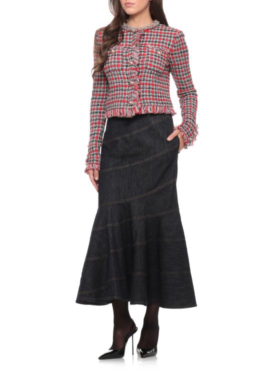 26FW 셀프 포트레이트 수트 자켓 AW26146JR RED CHECK FRAYEDRED MULTICOLOR - SELF PORTRAIT