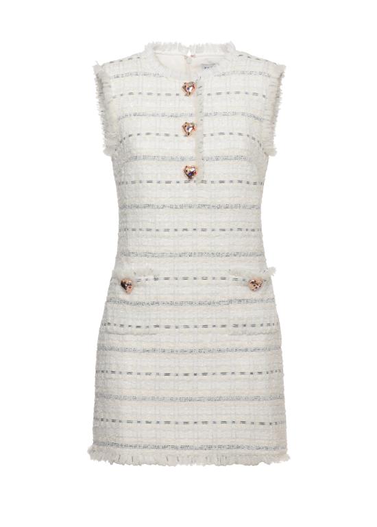 26FW 셀프 포트레이트 미디 원피스 AW26069SW WHITE BOUCLE SLEEVELESSWHITE