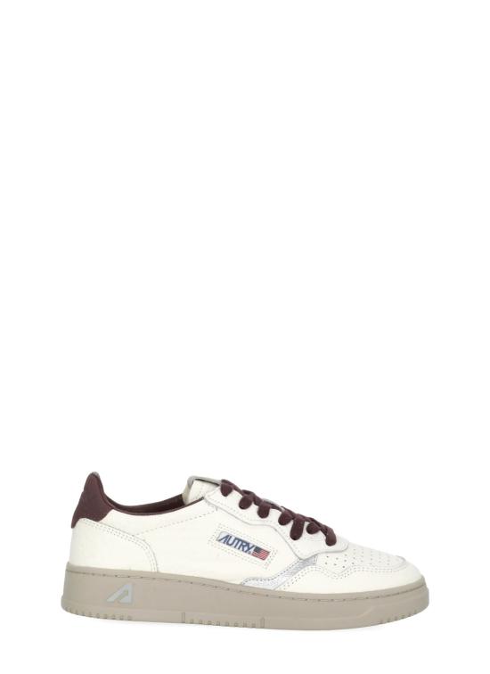 26FW 오트리 메달리스트 로우 레더 스니커즈 AULW NE19FIG SILVER WHITE