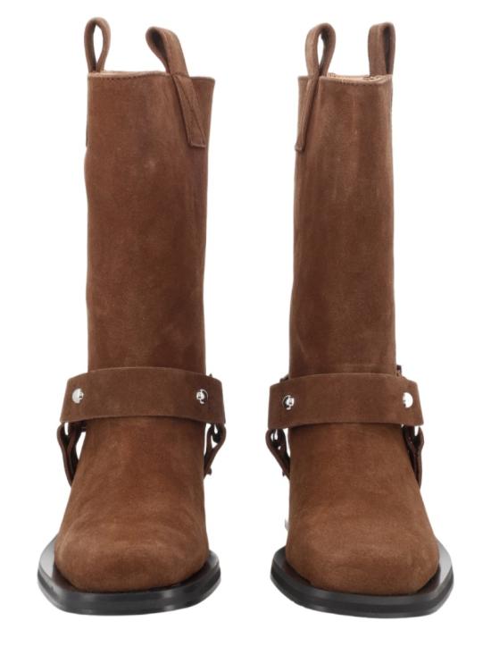 26FW 가니 미드 샤프트 바이커 스웨이드 부츠 B1010095 979 Brown