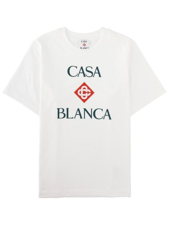 26FW 카사블랑카 반팔 티셔츠 M PF26 JTS 001 20CASABLANCASTACKEDLOGO White