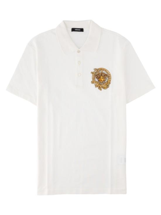 26SS 베르사체 폴로 티셔츠 1013906 1A167391W000 White