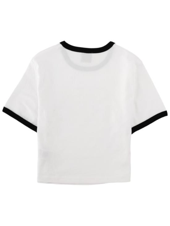 26FW 카사블랑카 탑 W PF26 JTS 010 023DSTACKEDLOGO White - CASABLANCA