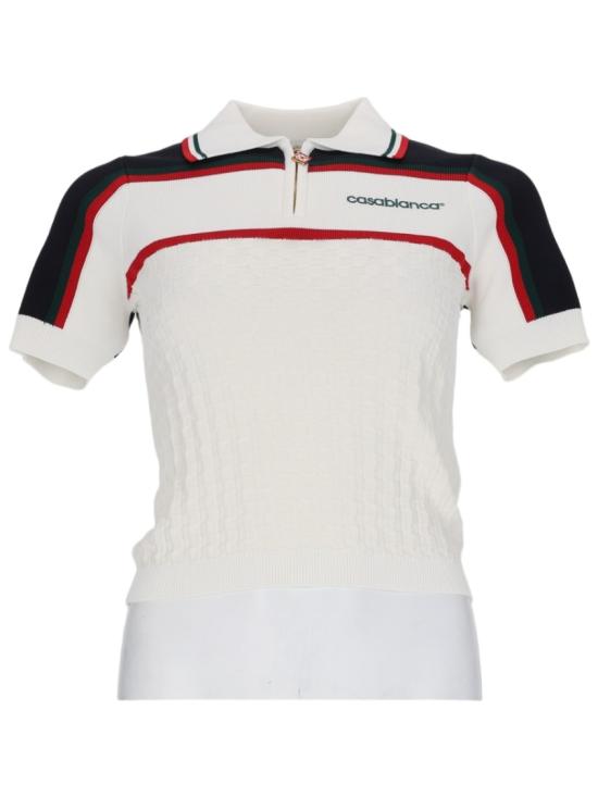 26FW 카사블랑카 탑 W PF26 KW 1247 01WHITE NAVY