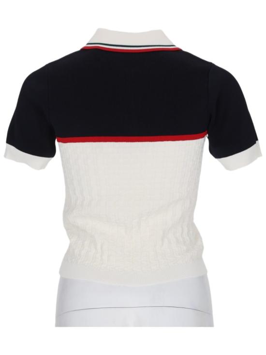26FW 카사블랑카 탑 W PF26 KW 1247 01WHITE NAVY - CASABLANCA