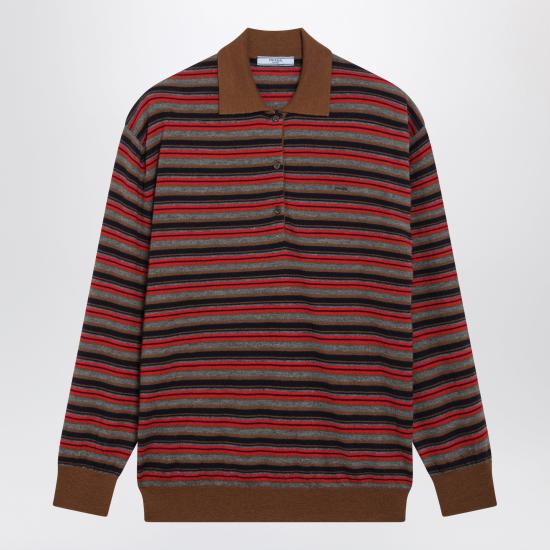 26FW 프라다 폴로 티셔츠 P24F3NOOO6220 Brown