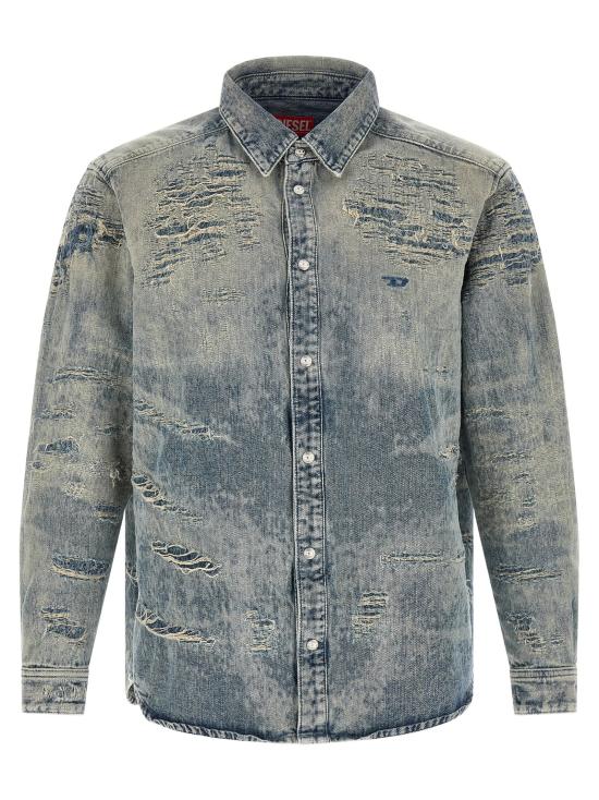 26FW 디젤 데님 셔츠 A03534068YM01 Blue