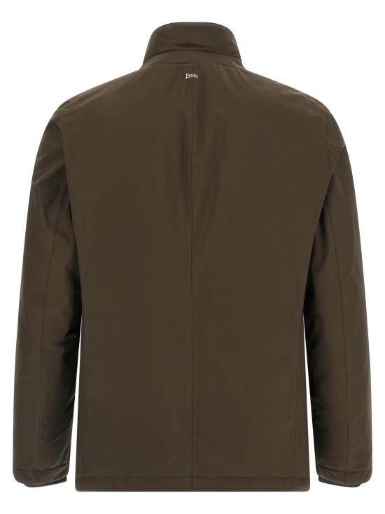 26FW 에르노 2 레이어 윈드스토퍼 이너 디테일 블레이저 PI001243U128408815 Brown - HERNO