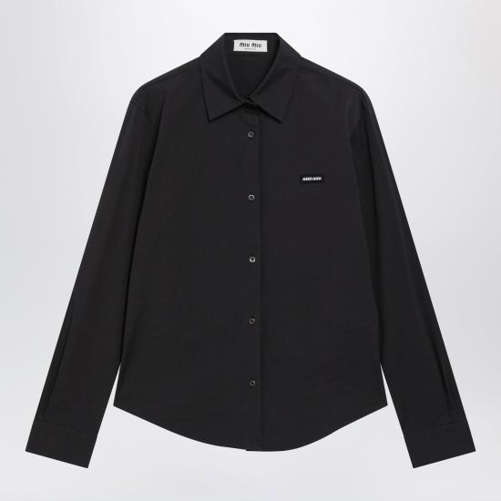 26FW 미우미우 포플린 스트레치 셔츠 MK2061OOO6472 Black