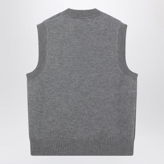 26FW 아미 니트 베스트 UKS902018 Grey - AMI