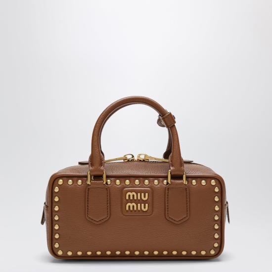 26FW 미우미우 아르카디 로고 토트백 5BB142OBO2ZSQ Brown