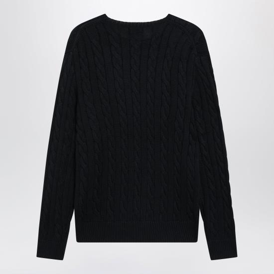 26FW 폴로 랄프로렌 로고 자수 케이블 니트 스웨터 710775885555CO Blue - POLO RALPH LAUREN