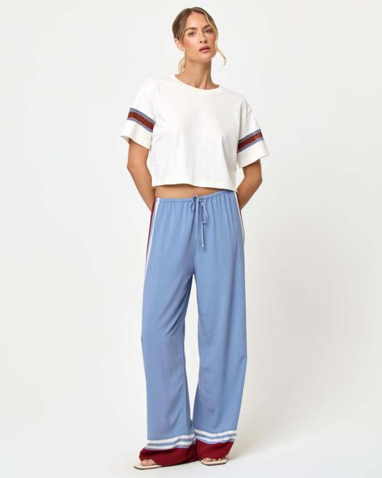 엘스페이스 스트레이트 팬츠 ATBM0284 UNWIND STRIPE - L SPACE