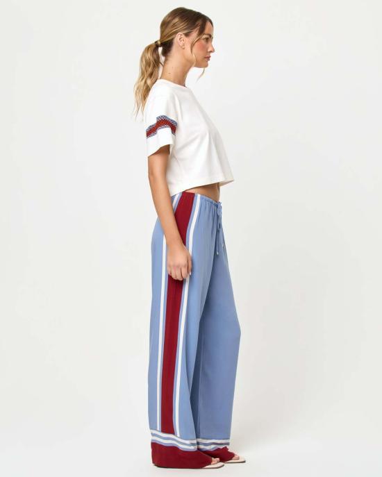  엘스페이스 스트레이트 팬츠 ATBM0284 UNWIND STRIPE - L SPACE