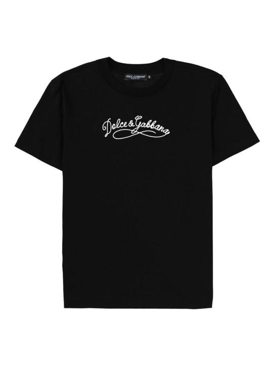 26SS 돌체앤가바나 자수 저지 티셔츠 F8V42ZGDDL1N0000 BLACK