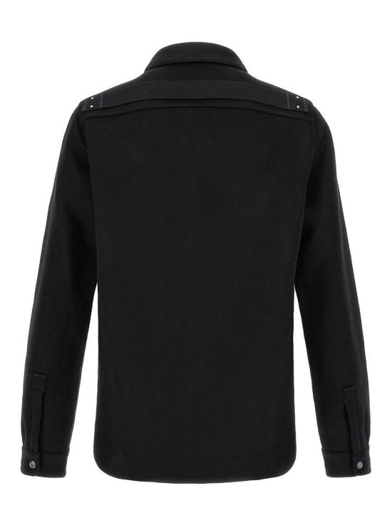  릭 오웬스 레더 오버셔츠 자켓 RU02F4729WMT09 BLACK - RICK OWENS