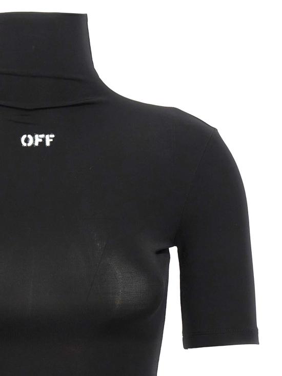  오프화이트 반팔 티셔츠 2FA00629TW003 BLACK - OFF WHITE