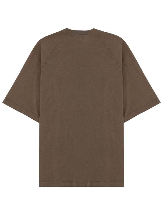 26SS 디젤 T-JUSSI 코튼 햄프 티셔츠 A229980WECP7ETA BROWN - DIESEL